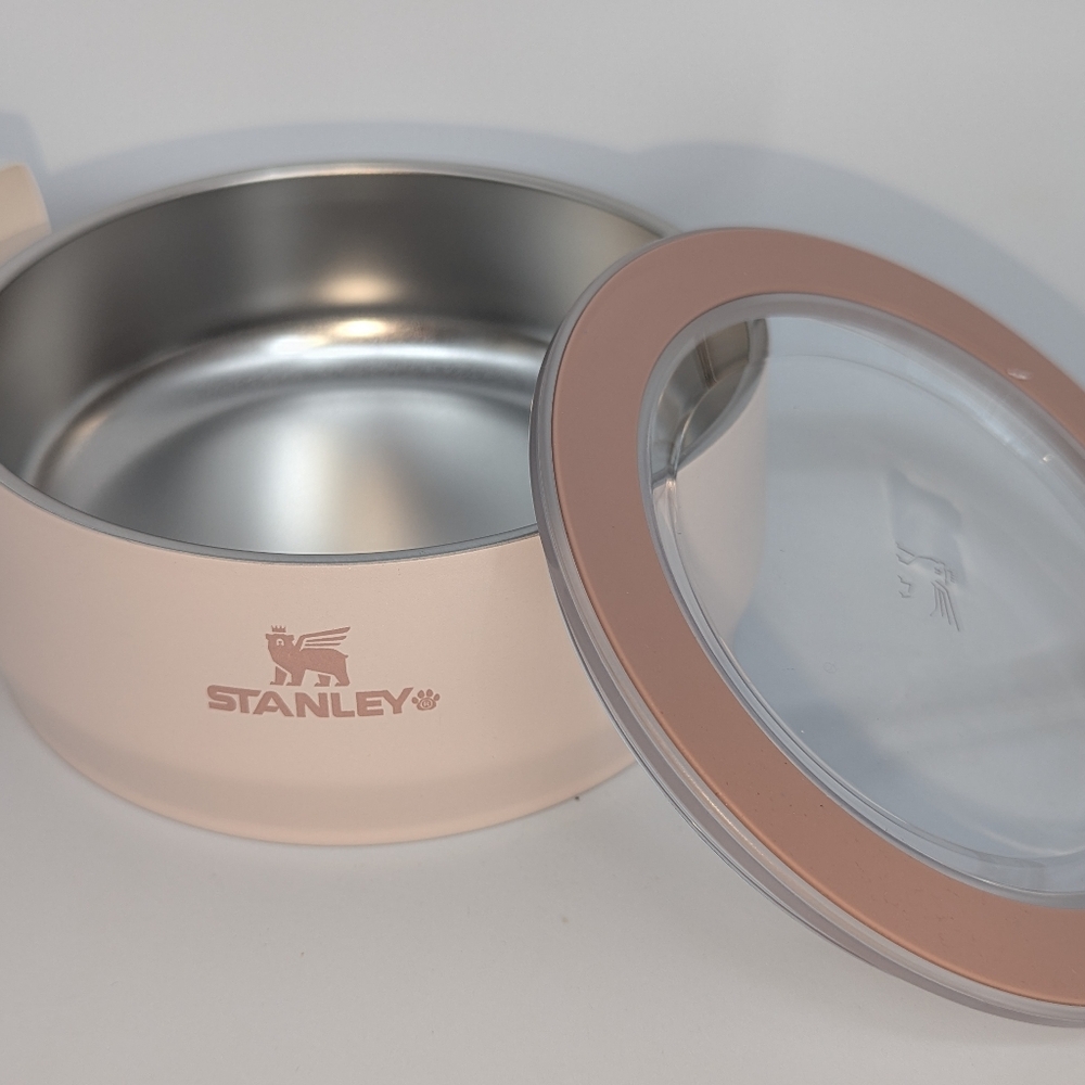 new dog pet bowl STANLEY pink rose quartz 3 cups 24oz insulated stainless steel